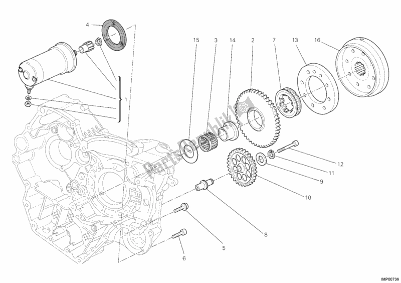 Todas las partes para Motor De Arranque de Ducati Monster 796 ABS USA 2012